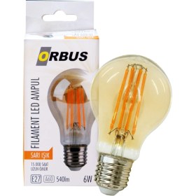 Resim Orbus Dekoratif Ampul A60 Amber 6W 