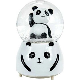 Resim Büro Ev Ofis Dekoru İçin Tekli Benekli Panda Kar Küresi 