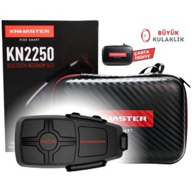 Resim Knmaster KN2250 Motosiklet Kask Interkom Bluetooth Intercom Kulaklık Seti 