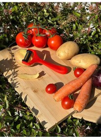 Resim Solingen Pırıltılı Kırmızı Sapan Soyacak Paslanmaz Alman Çeliği, Ergonomik Sap, Yüksek Keskinlik-250 Kırmızı 