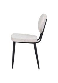 Resim Vilinze Deniz Siyah Ayak Metal Sandalye L-kn-01-siyah Kırık Beyaz 