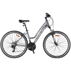 Resim Kron Tx 100 - 28" Trekkıng Lady - 15' - 21 Vites - [pabuç Frenli] -bej Gri-turuncu/füme 