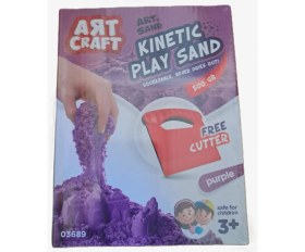 Resim Art Craft Aksesuarlı Mor Kinetik Oyun Kumu 500 gr 