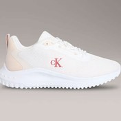 Resim Calvin Klein Kadın Eva Runner L-Up Mesh Logo Sneaker Ayakkabı - Beyaz Pudra 