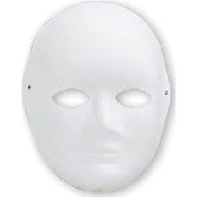 Resim - Boyanabilir Beyaz Maske 1 Adet 