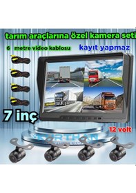 Resim Kayıtsız 7 İnç Monitör Ve 4 Adet Kamera Seti 12 Volt 
