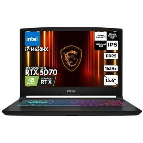 Resim MSI Katana 15 Hx B14WGK-068XTRHMF74 i7-14650HX 48 GB 4 TB SSD 8 GB RTX5070 15.6" W10H Dizüstü Bilgisayar 