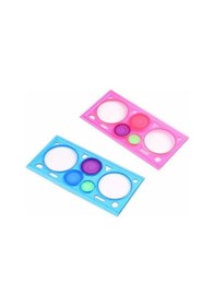 Resim Pazly Plastik Geometrik Cetvel - Çocuklar İçin Eğitici Spiral Çizim Aracı 20.3 Cm 