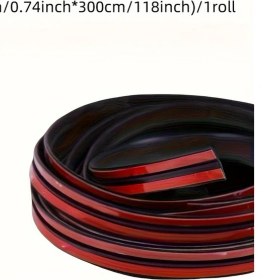 Resim Gateesat Siyah 0.75 İnç 118.11 İnç T Şekilli Oto Conta Şeridi Rüzgarlık Ve Panoramik Cam İçin Yapışkanlı Ses Geçirmez Su Yalıtım 