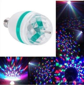 Resim Disco Topu Renkli Led Döner Başlıklı Disko Topu Ampul Gece Lambası 3 Watt E27 Duylu + Fişli Duy 