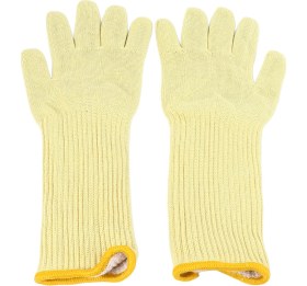 Resim Creatorally 1 Çift Fırın Eldiveni Çift Katmanlı Aramid Elyaf 300℃ Yüksek Sıcaklığa Dayanıklı Örgü Esnek Fırın Eldiveni 38CM / 15IN L (Yurt Dışından) 