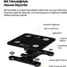 Resim Relux RBS2000 Wellness Akıllı Vücut Analiz Baskül 