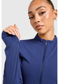 Resim Nike Zenvy Dri-fıt Full-zip Long-sleeve Top Sweatshirt Navy Kadın Fermuarlı Sweatshir Lacivert 