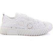 Resim Bambi Beyaz Hakiki Deri Kadın Sneaker K01331175016 