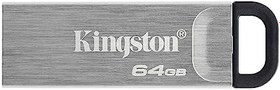 Resim Kingston DataTraveler Kyson 64GB USB Flash Bellek Şık, Kapaksız Metal gövdeli 200MB/s ye Varan Okuma DTKN/64GB 