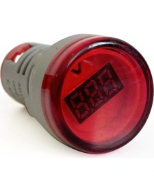 Resim Aek-Tech Mini Dijital Voltmetre 22mm Ac 60-500V LED Kırmızı Işık 