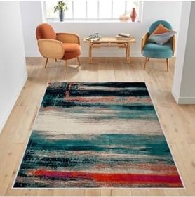 Resim Rovigo Home Dijital Baskı Yıkanabilir Kaymaz Taban Salon Halısı RVG1738 80x150 cm 