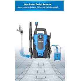 Resim Yüksek Basınçlı Yıkama Makinesi 105 Bar Araç Yıkama Oto Yıkama 1400W 