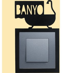 Resim Banyo Ahşap Priz Çerçevesi Dekorasyon 