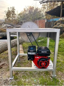 Resim GREY Benzinli Odun Kesme Makinası Daire Testereli Sehpa 7 HP Benzinli Motor 