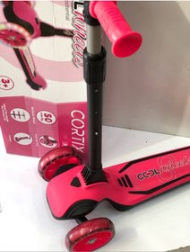 Resim TOHA CoolWheels Cortix Katlanır Scooter 3-7 Yaş | Işıklı 3 Tekerlekli Çocuk Scooter 