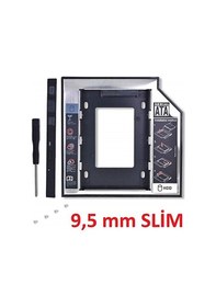 Resim Alfais Al-4716 Sata Hdd Harddisk Caddy Kızak Kutu Ssd Notebook , Ikinci Hdd Takma, 9.5 Mm 