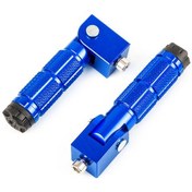 Resim Yuntech01 Alüminyum Motor Bisiklet Pedalı - Katlanabilir 8mm Evrensel Aksesuar - Kayma Engellli Dizayn Mavi 