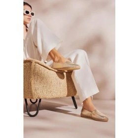 Resim Su Espadril Ari Altın Kadın Düz Espadril 