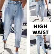 Resim Kadınlar için Rahat Tarz Plise Şık İş Haremi Pantolonlar, Kıvrılmış Manşetlerle 