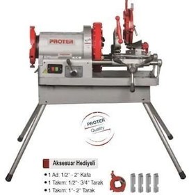 Resim Proter 4'' 1000 W Tezgah Tip Pafta Makinası PR 4004 