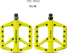 Resim Promend Renkli Platform Pedal MTB Freeride Kaymaz Rulmanlı Plastik Pedal Ultra Hafif Sarı Renk 