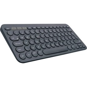 Resim Microcase Tablet Telefon Bilgisayar Için Yuvarlak Tuşlu Bluetooth Kablosuz Klavye Android Ios Windows Uyumlu - AL3048 Siyah 