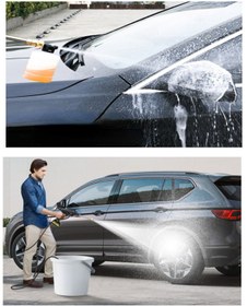 Resim DEKO TURKEY Akülü 60bar Yüksek Basınçlı Oto Yıkama Klima Temizleme Makinesi 48v + Kurulama Bezi 