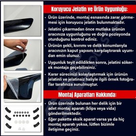 Resim Universal Kaput Üstü Büyük Havalandırma Izgarası Parlak Siyah 2 Adet 