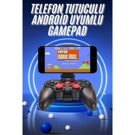 Resim Tiklad Joystik Gamepad Bluetooth Telefon Tutucu Oyun Kolu Telefon Android Uyumlu TİKLAD-6487I 
