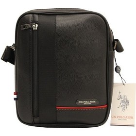 Resim Plevr 8419-S Us Polo Assn Siyah Suni Deri Omuz Askılı Portföy Çantası 