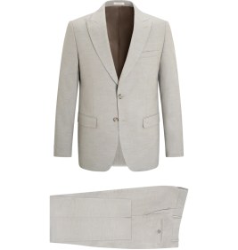 Resim Hatemoğlu Vizon Slim Fit Sivri Yaka Klasik Takım Elbise Vizon 