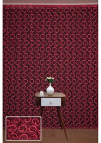 Resim Vakko Çift Renk Fuşya İp Perde Hazır Düğmeleri Dikilmiş İp Perde 300 250 Cm Fuşya 