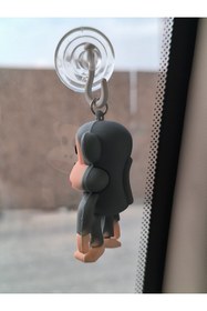 Resim Esey Dizayn Maymun Araba Dikiz Ayna Süsü - Vantuzlu Cam Süsü 