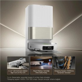 Resim Dreame X50 Ultra Complete 20.000 Pa Emiş Gücü Otomatik Mop Yıkama ve Kurutma Çöp Istasyonlu Robot Süpürge 