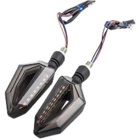 Resim Motosiklet Led Kayar Sinyal Takımı Karbon Universal 
