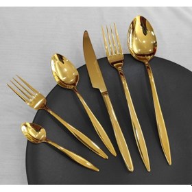 Resim Brondof 89 Parça Carmen Titanyum Gold Çatal Kaşık Bıçak Seti Gold 