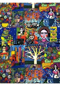 Resim Enesar Home Meksika Etnik Desen Dijital Baski Döşemelik Kumaş 100 x 140 cm 