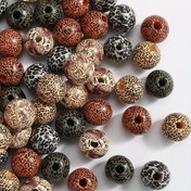 Resim 10 adet Moda Ahşap 16mm Leopar Desenli Boncuklar Takı Yapımı DIY El Yapımı Kolye Bileklik El Sanatları Aksesuarları 