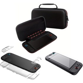 Resim Teknoroket Switch 2 Taşıma Çantası , Temperli Cam Ekran Koruyucu , Şok Emici Şeffaf Kılıf Seti 