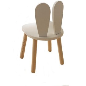 Resim Montessori Çocuk Beyaz Bunny Sandalye 1 Adet Beyaz 