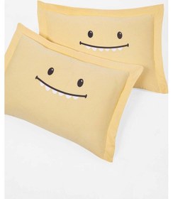 Resim 2li Yastık Kılıfı Oxf. Lububu Sarı Siyah 