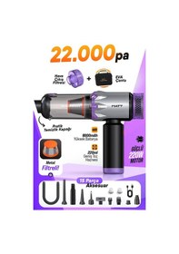 Resim Matt Mcv22 9000mah Güçlü Bataryalı Araç Süpürgesi 22.000pa Kablosuz Şarjlı El Tipi 220w Vakum & Üfleme Mor 