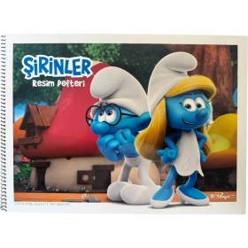 Resim Cmk Şirinler Resim Defteri, 25X35CM, Spiralli, 15 Yaprak 