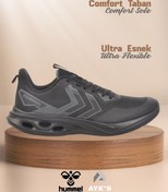 Resim hummel Siyah-Siyah Erkek Hafif Esnek Rahat Taban Spor Ayakkabı 900791 